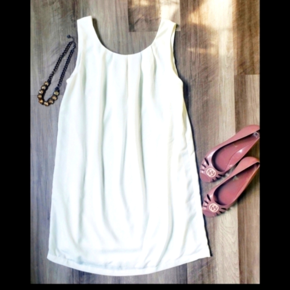 Ya Los Angeles White Pull Over Slip Dress